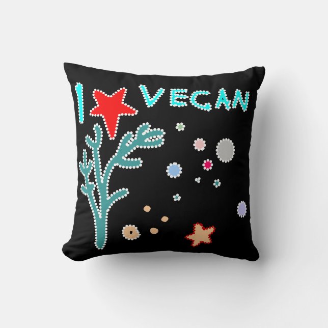 zeeduivel vegankussens redden oceanen kussen (Voorkant)