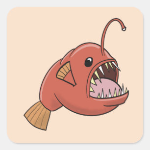 Zeeduivel Vierkante Sticker