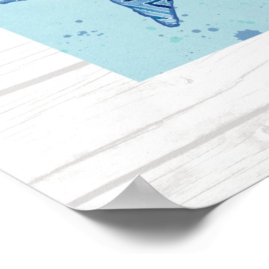 Zeeduivel, wand, wand, walvisschildpad poster (Hoek)