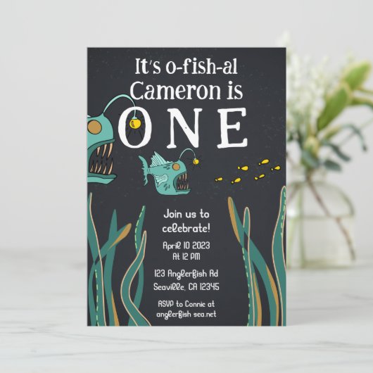 Zeeduivel Zee eerste verjaardag Kaart (Staand voorkant)