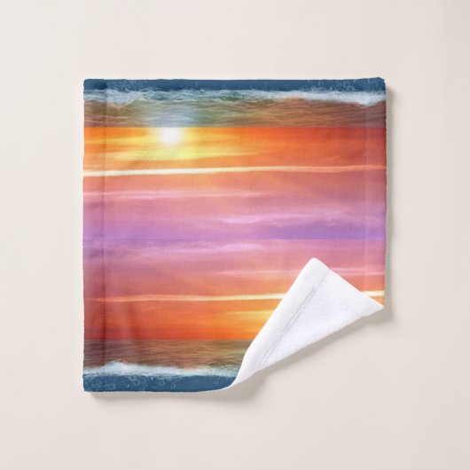 Zeeduivel, zeeen schildpadden en parels bad handdoek (Wasdoekje)