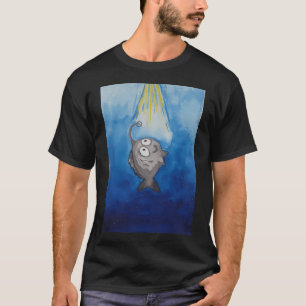 Zeeduivel zwemt naar het licht. t-shirt