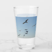 Zeeëend Aanpasbare Kustvogel Vlucht Oceaan Glas (Achterkant)