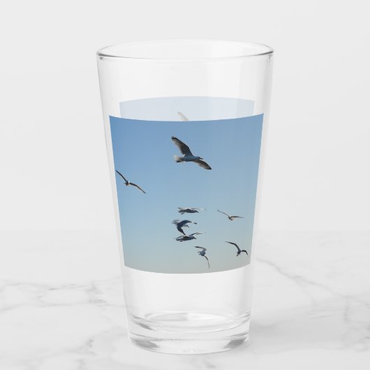 Zeeëend Aanpasbare Kustvogel Vlucht Oceaan Glas (Voorkant)