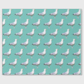 Zeeëend Staande kustvogel Natuur Teal Cadeaupapier (Vlak)