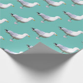 Zeeëend Staande kustvogel Natuur Teal Cadeaupapier (Hoek)