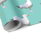 Zeeëend Staande kustvogel Natuur Teal Cadeaupapier (Rol Hoek)