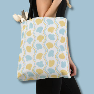 Zeeëgel en strandgolven Zomer Tote Bag