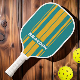 Zeeëgels Zonsopgang Bord Strepen met Naam Pickleball Paddle