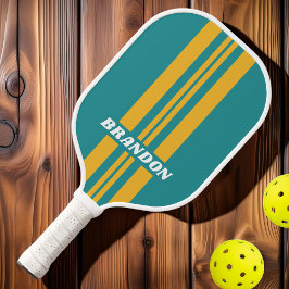 Zeeëgels Zonsopgang Rallestrepen met Naam Pickleball Paddle