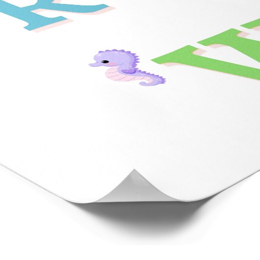 Zeeen Alphabet Nursery Kinder Poster (Hoek)