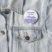 Zeeen benen bootcruiseschip zeilboot ronde button 5,7 cm (In situ)