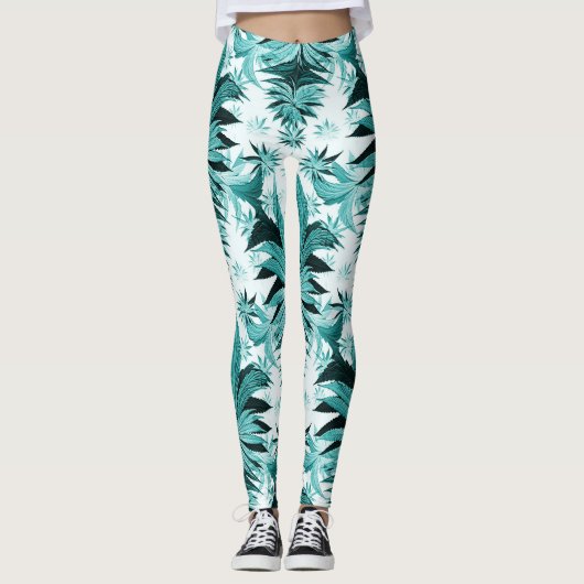 Zeeen bladeren..... leggings (Voorkant)