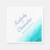 Zeeen blauw water, wit papier, inlegvel servetten (Voorkant)