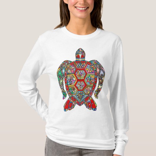 zeeen bloemen t-shirt (Voorkant)