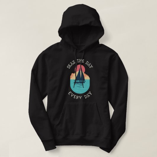 Zeeen de dag alledag / strand leven hoodie (Design voorkant)