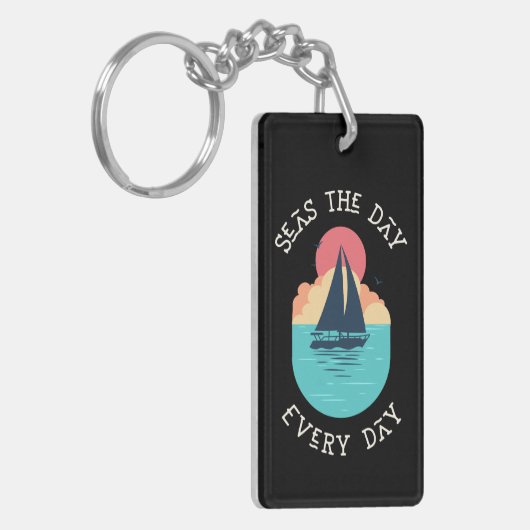 Zeeen de dag alledag / strand leven sleutelhanger (Voorkant Links)