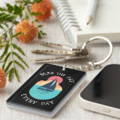 Zeeen de dag alledag / strand leven sleutelhanger (Voorkant Rechts)