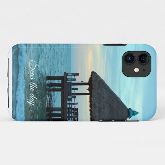 Zeeen de Dag Beach Tiki Hut Case-Mate iPhone Case (Achterkant (horizontaal))