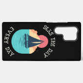 Zeeen de dag elke dag Black Samsung Phone Case Samsung Galaxy Hoesje (Achterkant horizontaal)