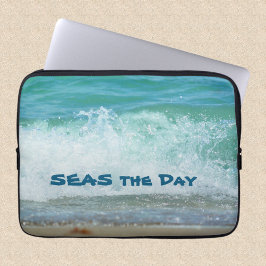 Zeeen de dag Ocean Waves Fotografisch Laptop Sleeve