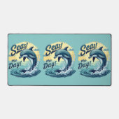 Zeeen de Dag Retro Dolfijn Oceaan Esthetisch Bureaumat (Voorkant)