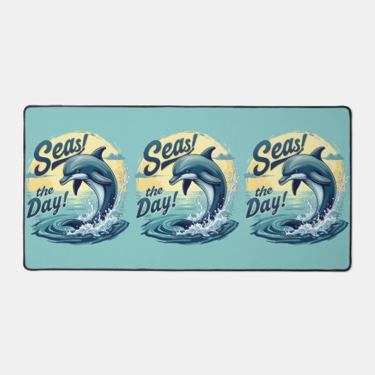 Zeeen de Dag Retro Dolfijn Oceaan Esthetisch Bureaumat (Voorkant)