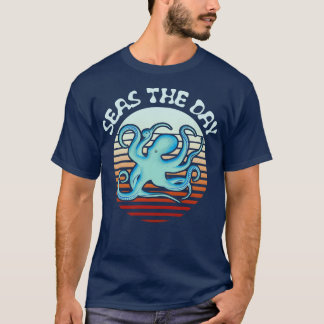 Zeeen de dag retro octopus t-shirt