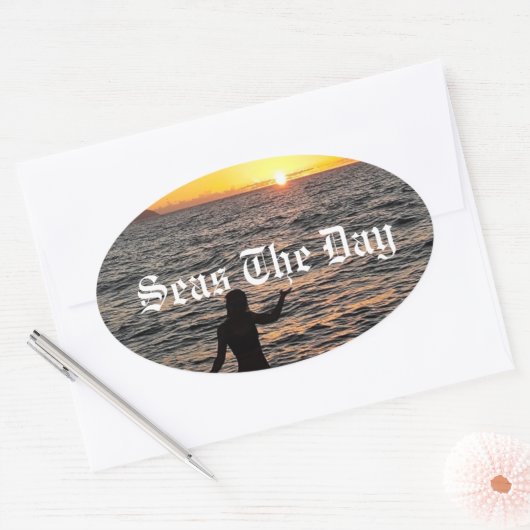 Zeeen de dag Sticker (Envelop)