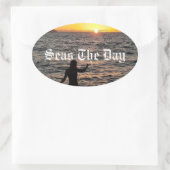 Zeeen de dag Sticker (Tas)