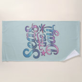 Zeeen de Dag Tropisch Strand Zomer Zeilplezier Strandlaken (Voorkant)