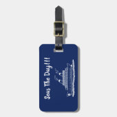 Zeeen de dag vakantie cruiseschip bagagelabel (Voorkant verticaal)