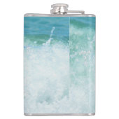 ZEEEN de Dag van de Golven van de Oceaan Heupfles (Achterkant)