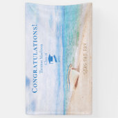 Zeeen De dag Vist Afstuderen Spandoek (Verticaal)