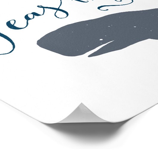 Zeeen de Dag  Walvis Poster (Hoek)