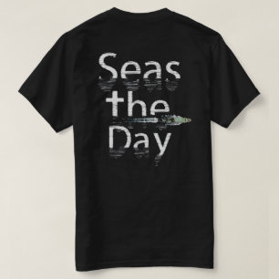 Zeeen de dag (wit ontwerp) t-shirt