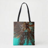 Zeeen De dagstrand bomen Tote Bag (Voorkant)