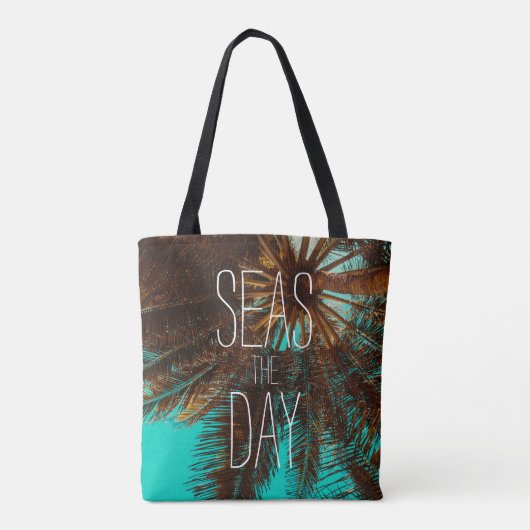 Zeeen De dagstrand bomen Tote Bag (Achterkant)