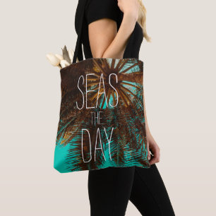 Zeeen De dagstrand bomen Tote Bag
