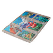 Zeeen draaien om in de deuropening badmat (Gekanteld)