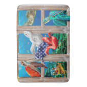 Zeeen draaien om in de deuropening badmat (Voorkant Verticaal)