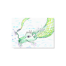 Zeeen drakenkunst Uitgerekt canvas Print