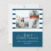 Zeeen en groeten Blauw 3 Foto met Kerstmis (Voorkant)