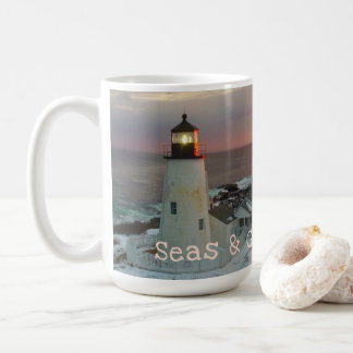 Zeeen en groeten Blush Pink Lighthouse Koffiemok