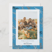 Zeeen en groeten Coral Blue Holiday Fotokaart Kaart (Voorkant)