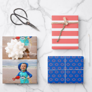 Zeeen en groeten Costal Blue Coral Foto Inpakpapier Vel