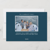 Zeeen en groeten die kerstmis vieren feestdagenkaart (Achterkant)