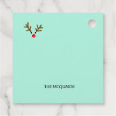 Zeeen en groeten elk kerstfeest met Rudolph Bedankjes Labels (Achterkant)