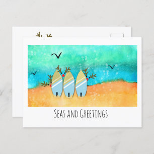 Zeeen en groeten elk kerstfeest met Rudolph Briefkaart