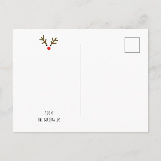 Zeeen en groeten elk kerstfeest met Rudolph Briefkaart (Achterkant)